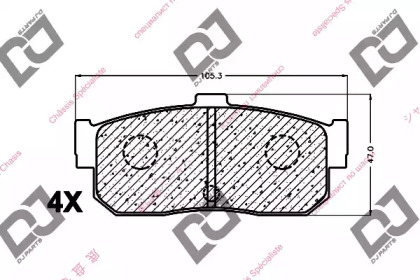 Комплект тормозных колодок DJ PARTS BP1491